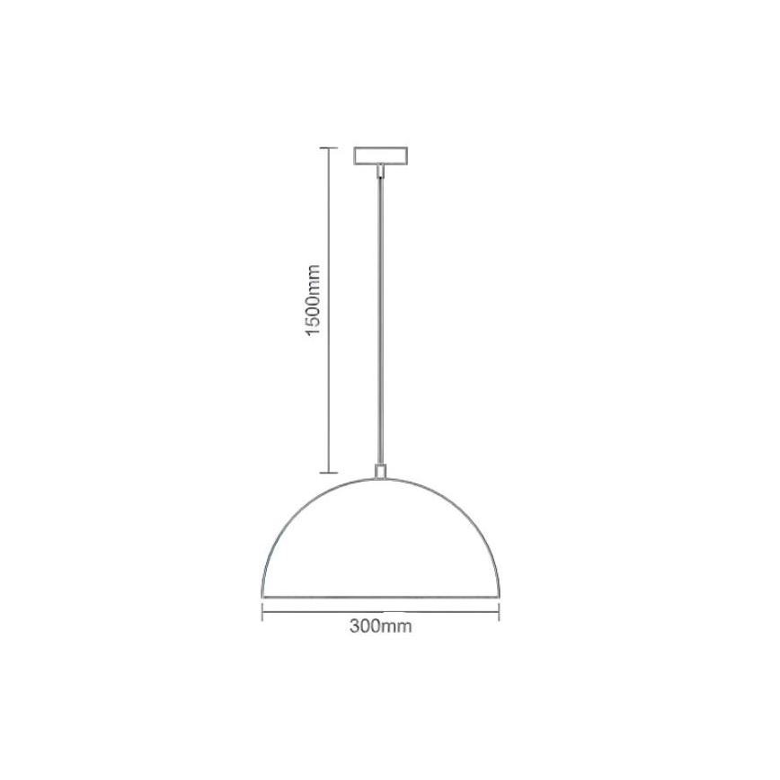 Lustra ar auklu 1xE27/60W/230V d. 30 cm balta