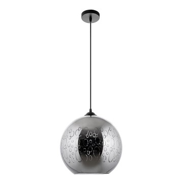 Lustra ar auklu 1xE27/60W/230V d. 30 cm melna