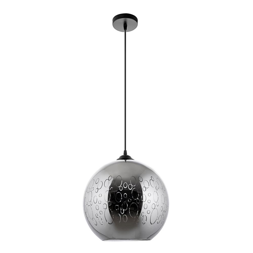 Lustra ar auklu 1xE27/60W/230V d. 30 cm melna