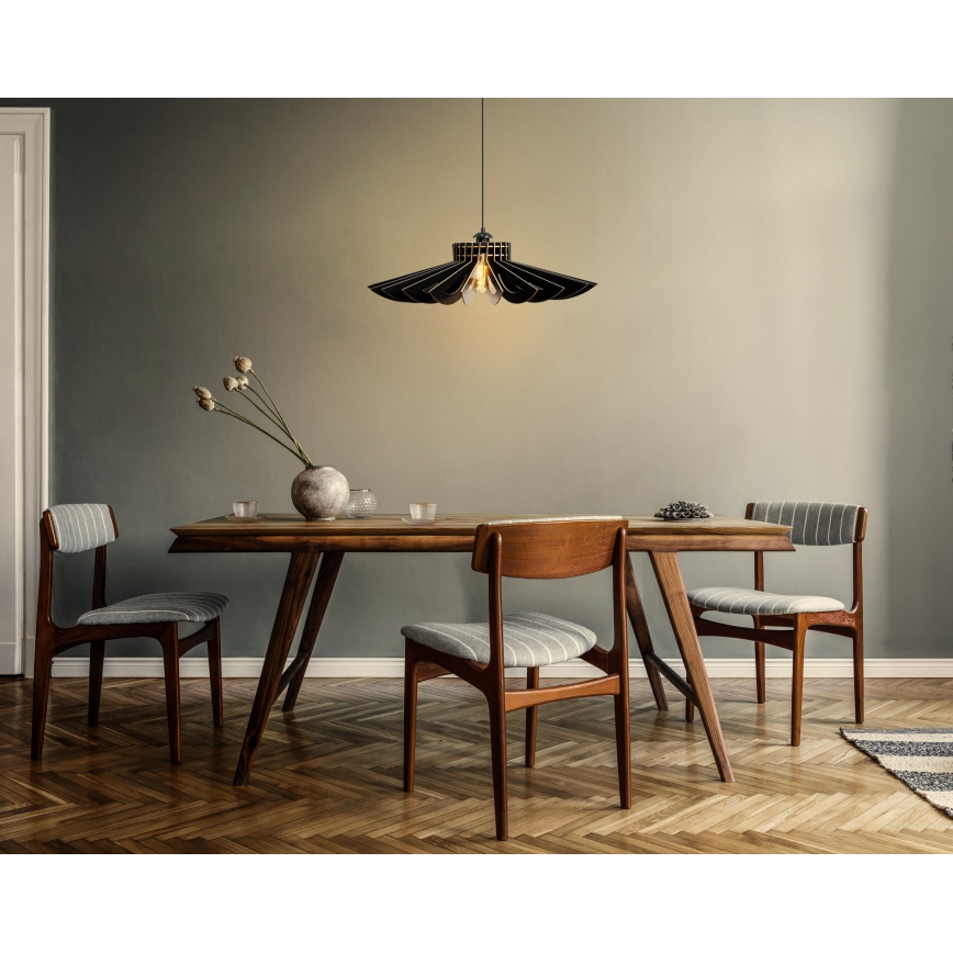 Lustra ar auklu 1xE27/60W/230V melna d. 52 cm