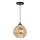 Lustra ar auklu 1xE27/60W/230V melna/dūmakains
