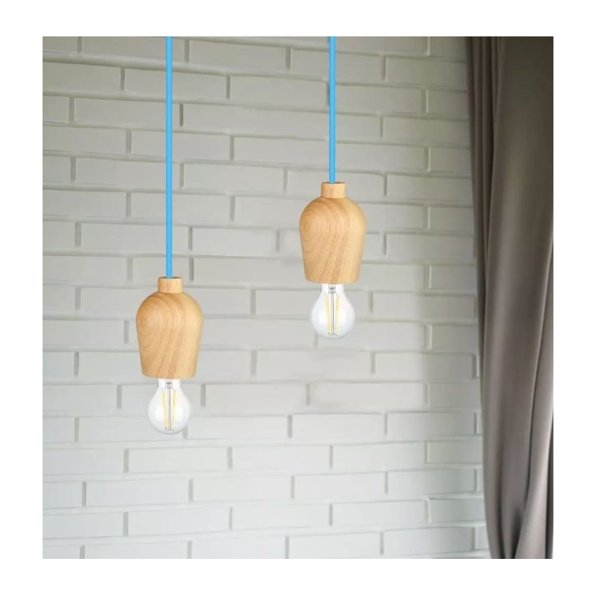 Lustra ar auklu 1xE27/60W/230V zila