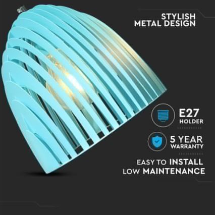 Lustra ar auklu 1xE27/60W/230V zila