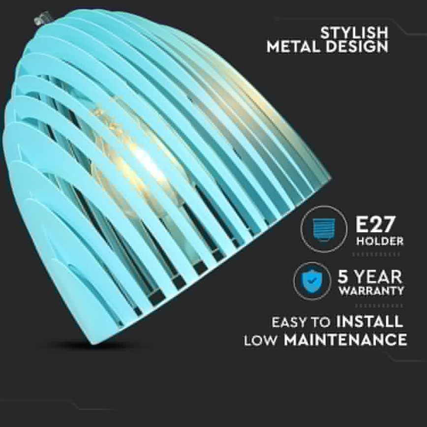 Lustra ar auklu 1xE27/60W/230V zila