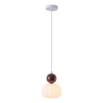 Lustra ar auklu 1xG9/7W/230V balta/brūna