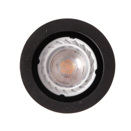 Lustra ar auklu 1xGU10/10W/230V oša/masīvkoks melna
