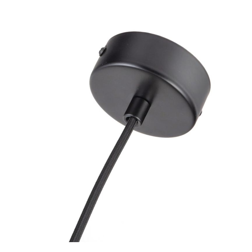 Lustra ar auklu 1xGU10/10W/230V oša/masīvkoks melna