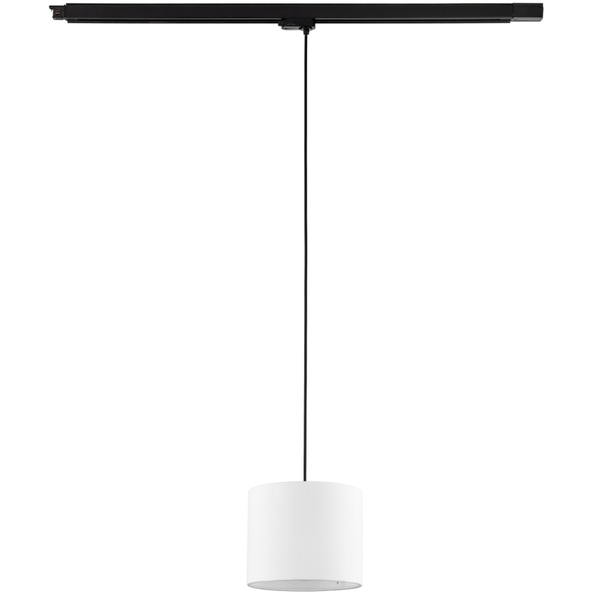 Lustra ar auklu 3 fāžu sliežu sistēmai TRACER 1xE27/15W/230V d. 20 cm melna/balta
