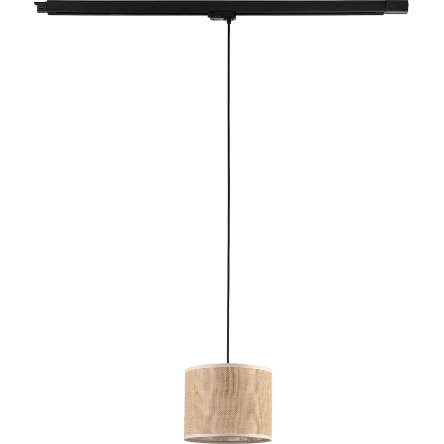 Lustra ar auklu 3 fāžu sliežu sistēmai TRACER 1xE27/15W/230V d. 20 cm melna/brūna