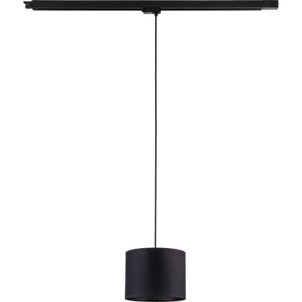 Lustra ar auklu 3 fāžu sliežu sistēmai TRACER 1xE27/15W/230V d. 20 cm melna