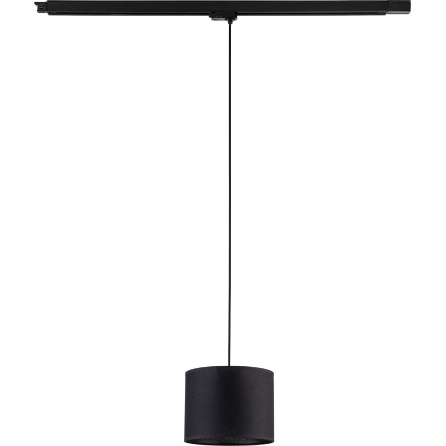 Lustra ar auklu 3 fāžu sliežu sistēmai TRACER 1xE27/15W/230V d. 20 cm melna