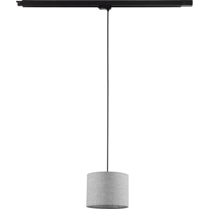 Lustra ar auklu 3 fāžu sliežu sistēmai TRACER 1xE27/15W/230V d. 20 cm melna/pelēka