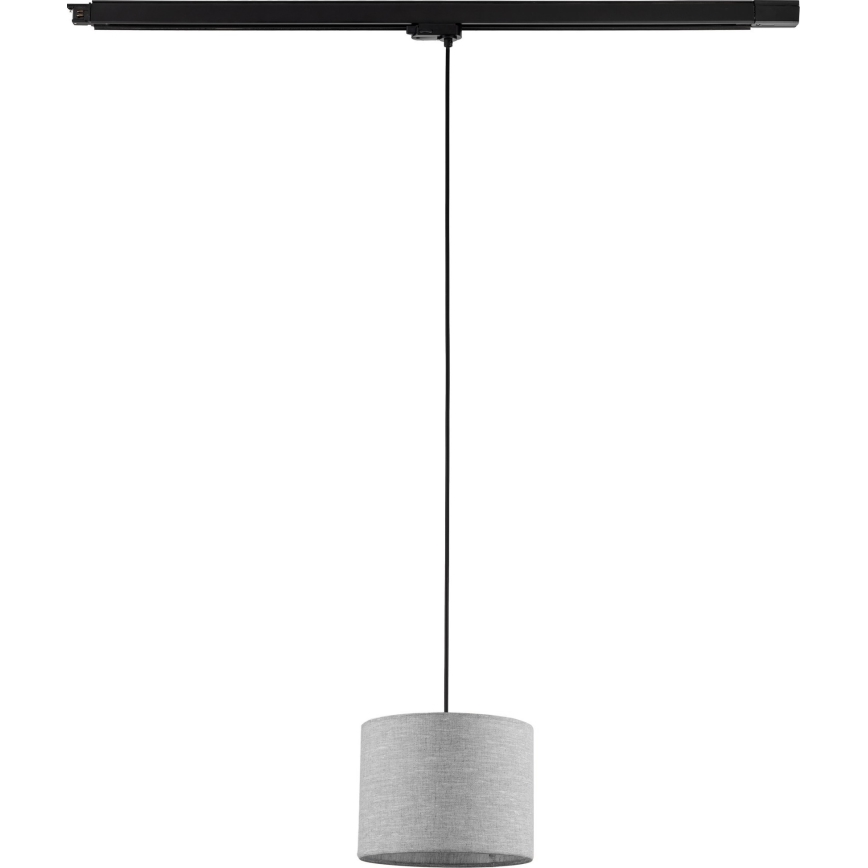 Lustra ar auklu 3 fāžu sliežu sistēmai TRACER 1xE27/15W/230V d. 20 cm melna/pelēka