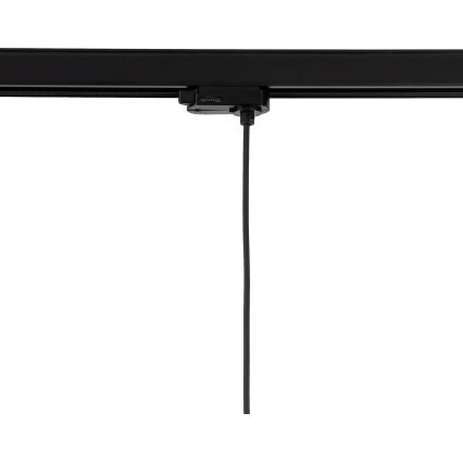 Lustra ar auklu 3 fāžu sliežu sistēmai TRACER 1xE27/15W/230V d. 20 cm melna/pelēka