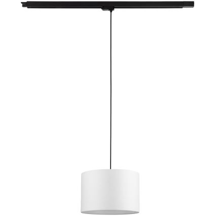 Lustra ar auklu 3 fāžu sliežu sistēmai TRACER 1xE27/15W/230V d. 30 cm melna/balta