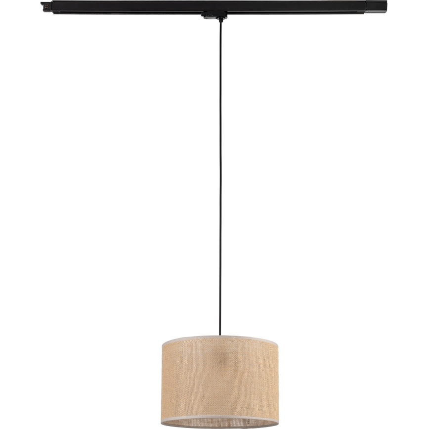 Lustra ar auklu 3 fāžu sliežu sistēmai TRACER 1xE27/15W/230V d. 30 cm melna/brūna