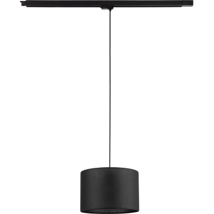 Lustra ar auklu 3 fāžu sliežu sistēmai TRACER 1xE27/15W/230V d. 30 cm melna
