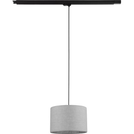 Lustra ar auklu 3 fāžu sliežu sistēmai TRACER 1xE27/15W/230V d. 30 cm melna/pelēka