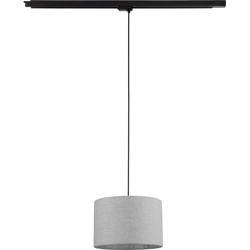 Lustra ar auklu 3 fāžu sliežu sistēmai TRACER 1xE27/15W/230V d. 30 cm melna/pelēka