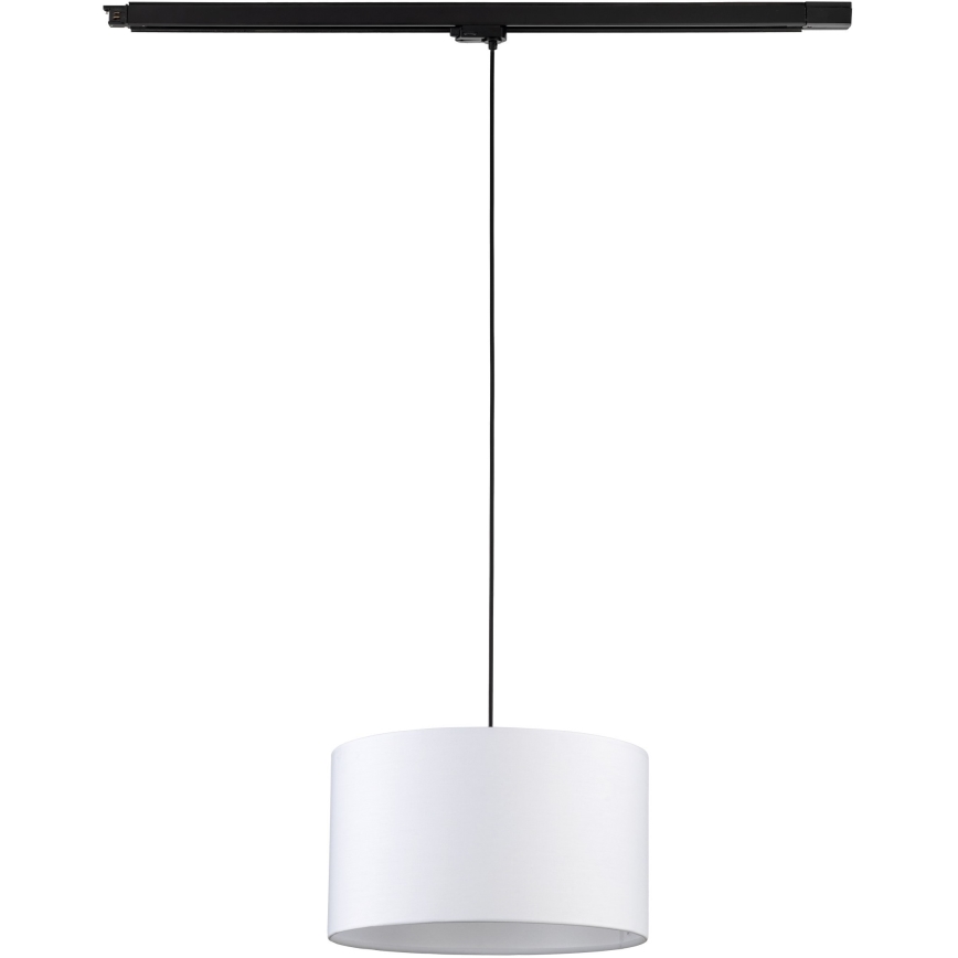 Lustra ar auklu 3 fāžu sliežu sistēmai TRACER 1xE27/15W/230V d. 38 cm melna/balta