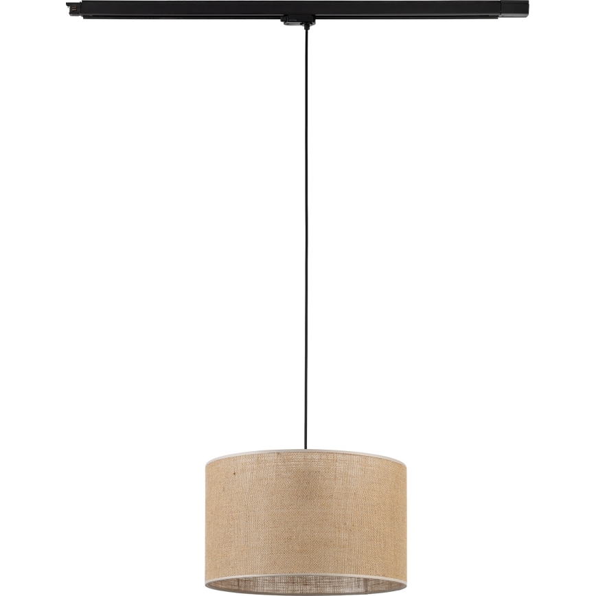 Lustra ar auklu 3 fāžu sliežu sistēmai TRACER 1xE27/15W/230V d. 38 cm melna/brūna