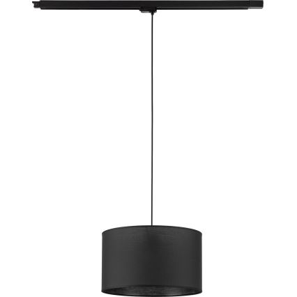 Lustra ar auklu 3 fāžu sliežu sistēmai TRACER 1xE27/15W/230V d. 38 cm melna