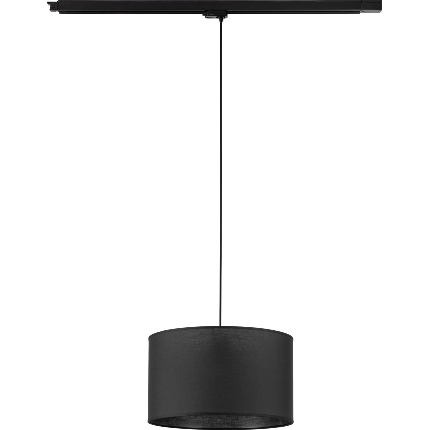 Lustra ar auklu 3 fāžu sliežu sistēmai TRACER 1xE27/15W/230V d. 38 cm melna