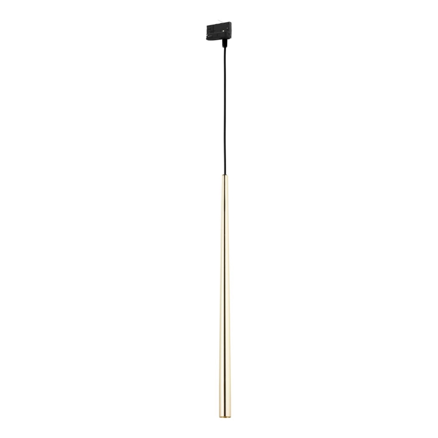 Lustra ar auklu 3 fāžu sliežu sistēmai PIANO 1xG9/8W/230V zelta/melna