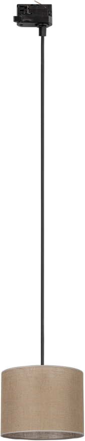 Lustra ar auklu 3 fāžu sliežu sistēmai TRACER 1xE27/15W/230V d. 20 cm melna/brūna