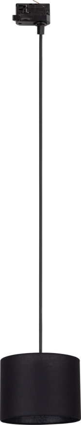 Lustra ar auklu 3 fāžu sliežu sistēmai TRACER 1xE27/15W/230V d. 20 cm melna