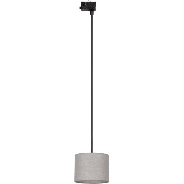 Lustra ar auklu 3 fāžu sliežu sistēmai TRACER 1xE27/15W/230V d. 20 cm melna/pelēka