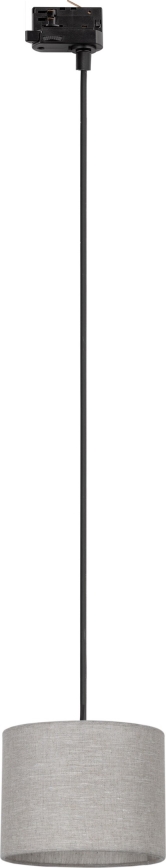 Lustra ar auklu 3 fāžu sliežu sistēmai TRACER 1xE27/15W/230V d. 20 cm melna/pelēka