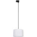 Lustra ar auklu 3 fāžu sliežu sistēmai TRACER 1xE27/15W/230V d. 30 cm melna/balta