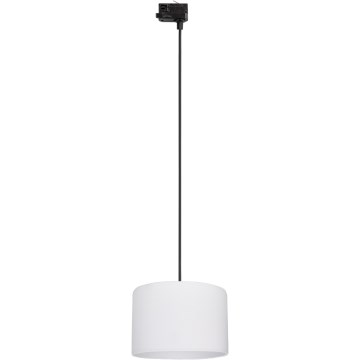 Lustra ar auklu 3 fāžu sliežu sistēmai TRACER 1xE27/15W/230V d. 30 cm melna/balta