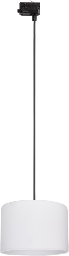 Lustra ar auklu 3 fāžu sliežu sistēmai TRACER 1xE27/15W/230V d. 30 cm melna/balta