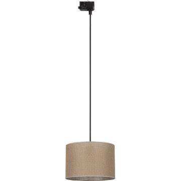 Lustra ar auklu 3 fāžu sliežu sistēmai TRACER 1xE27/15W/230V d. 30 cm melna/brūna