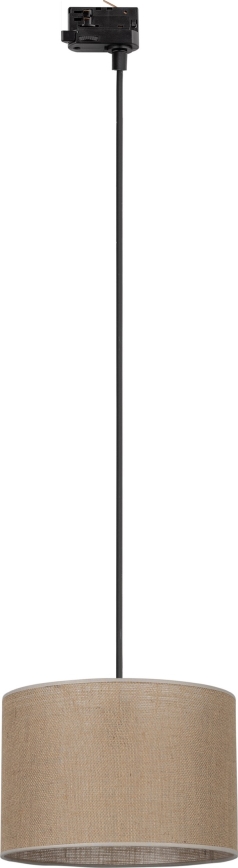 Lustra ar auklu 3 fāžu sliežu sistēmai TRACER 1xE27/15W/230V d. 30 cm melna/brūna
