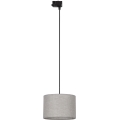 Lustra ar auklu 3 fāžu sliežu sistēmai TRACER 1xE27/15W/230V d. 30 cm melna/pelēka
