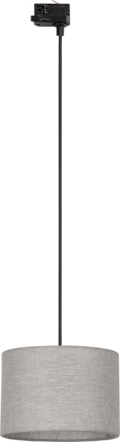 Lustra ar auklu 3 fāžu sliežu sistēmai TRACER 1xE27/15W/230V d. 30 cm melna/pelēka