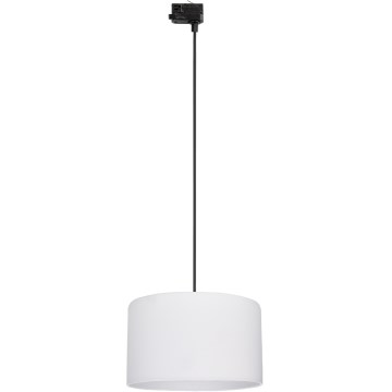Lustra ar auklu 3 fāžu sliežu sistēmai TRACER 1xE27/15W/230V d. 38 cm melna/balta