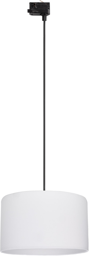 Lustra ar auklu 3 fāžu sliežu sistēmai TRACER 1xE27/15W/230V d. 38 cm melna/balta