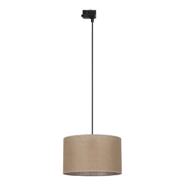 Lustra ar auklu 3 fāžu sliežu sistēmai TRACER 1xE27/15W/230V d. 38 cm melna/brūna