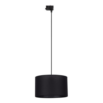 Lustra ar auklu 3 fāžu sliežu sistēmai TRACER 1xE27/15W/230V d. 38 cm melna