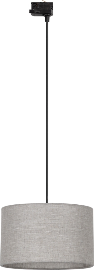 Lustra ar auklu 3 fāžu sliežu sistēmai TRACER 1xE27/15W/230V d. 38 cm melna/pelēka