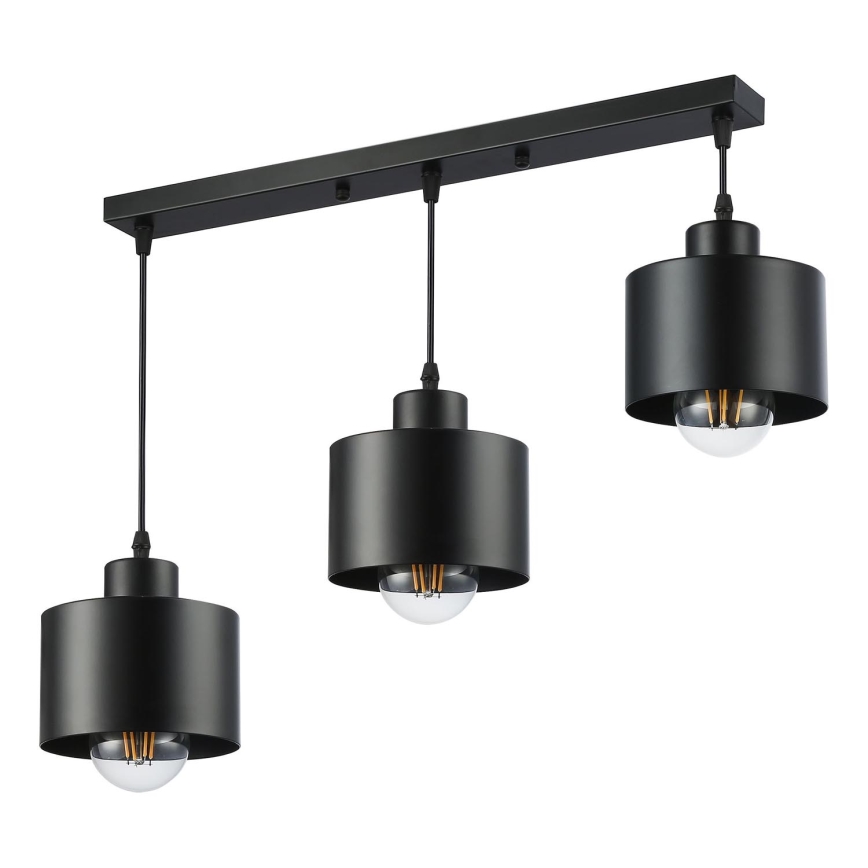 Lustra ar auklu 3xE27/35W/230V melna