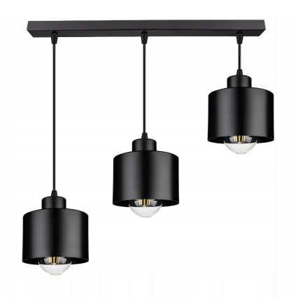 Lustra ar auklu 3xE27/35W/230V melna