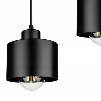 Lustra ar auklu 3xE27/35W/230V melna