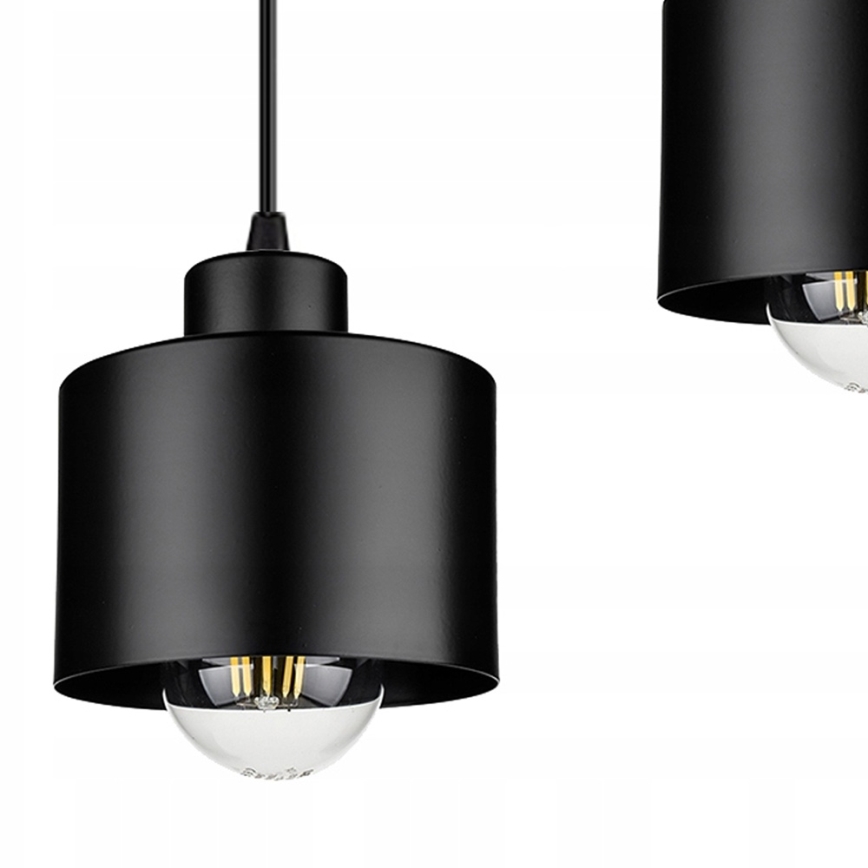 Lustra ar auklu 3xE27/35W/230V melna