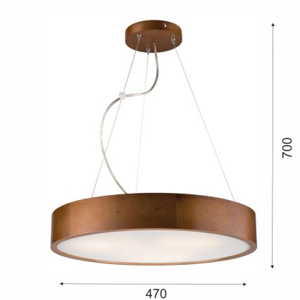 Lustra ar auklu 3xE27/60W/230V ø 47 cm priede