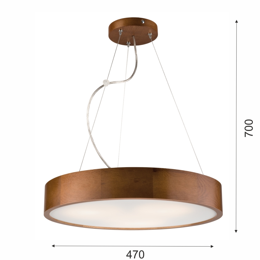 Lustra ar auklu 3xE27/60W/230V ø 47 cm priede